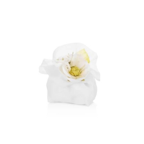 SACCHETTO BIANCO CFIORE PANNA